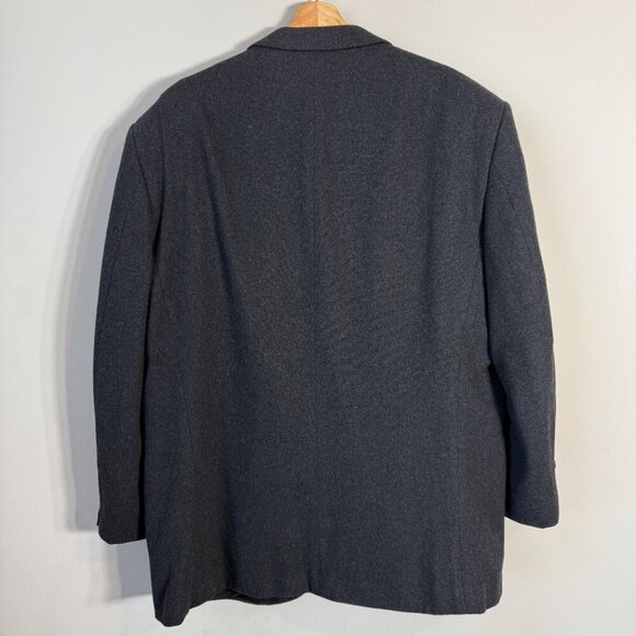 Oscar de la Renta Wool Cashmere Sport Coat Jacket Blazer Men's 44L Gray Career - Picture 9 of 12